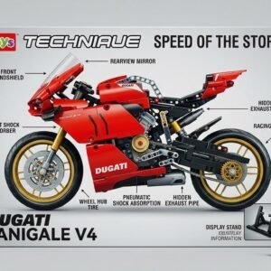 Technic Motorcycle - Ducati Panigale V4 Building Block Set (410 PCS)