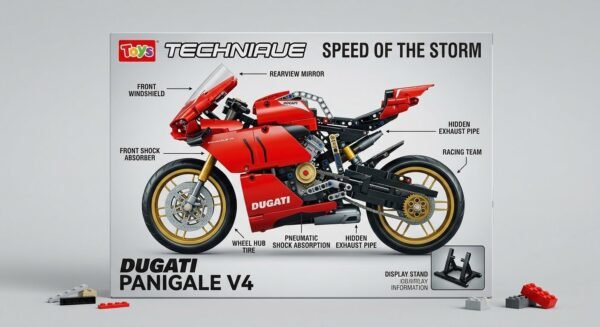 Technic Motorcycle - Ducati Panigale V4 Building Block Set (410 PCS)